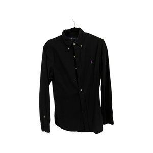 Slick Looking Black Ralph Lauren Button Down, Small, Slim Fit